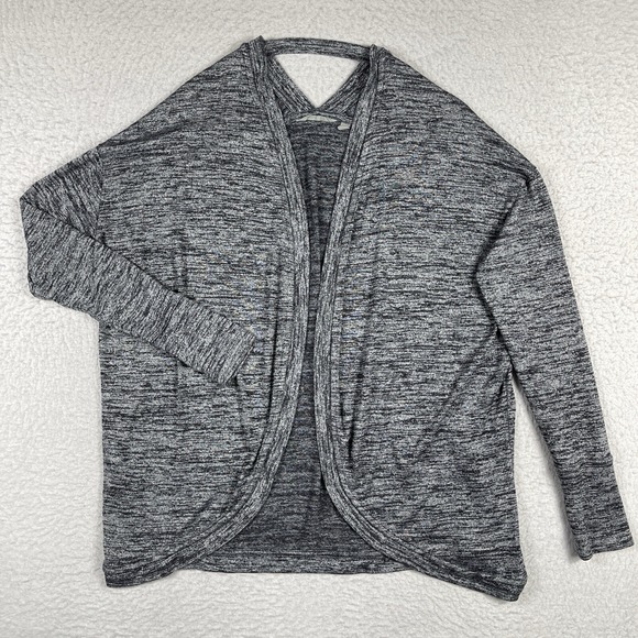 Athleta Sweater Womens Small Gray Pose Luxe Open Wrap Cardigan Athleisure Marled - Picture 1 of 13